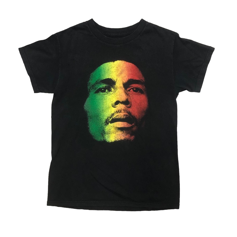 Zion Rootswear Bob Marley Redemption Song T Shirt Women's S‎ Black Double Sided